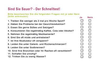 Fitnessstudio Perfect Body Dresden - Säure-Basen-Test